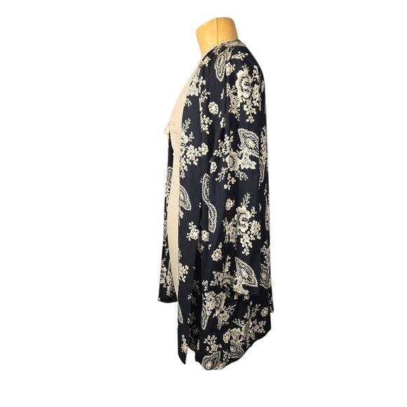 Lew Magram New York Vintage Floral Paisley Open Front Cardigan Size 14 USA Union - Picture 6 of 13